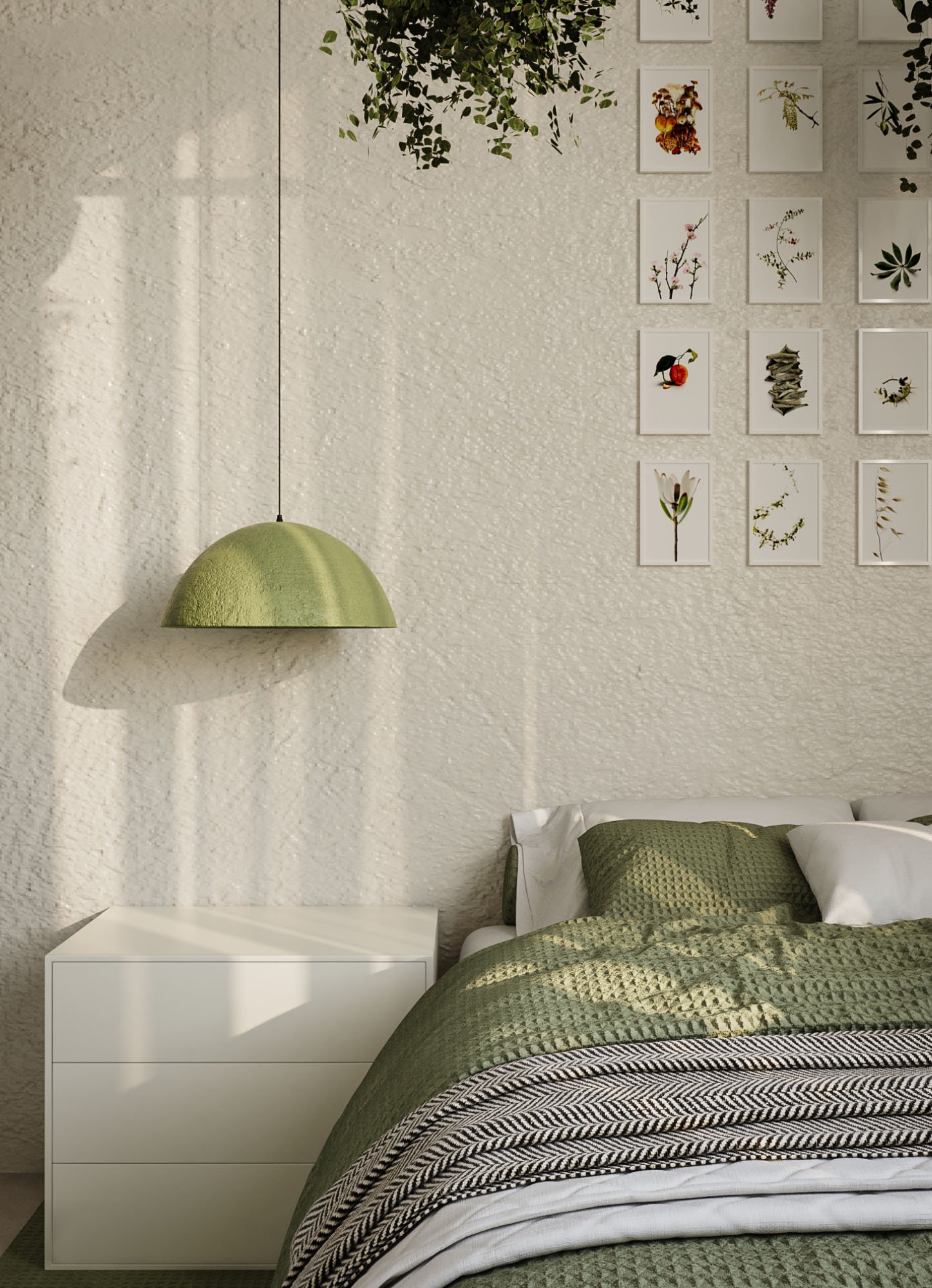 Oasis Bohème : Design pour une chambre célébrant la nature